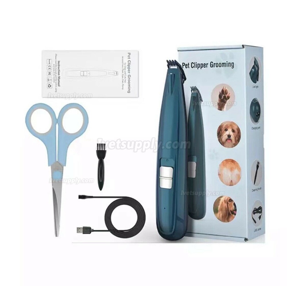 Dog Cat Pet Grooming Kit Rechargeable Cordless Electric Hair Clipper Trimmer